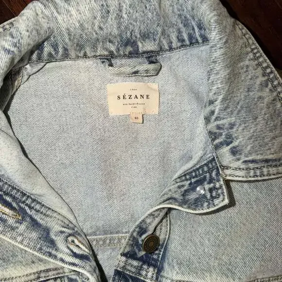 Sézane Denim Jacket Size 40 FR - Picture 2 of 6